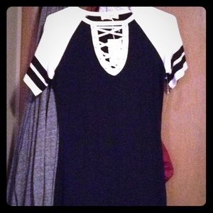 form fitted t-shirt dress